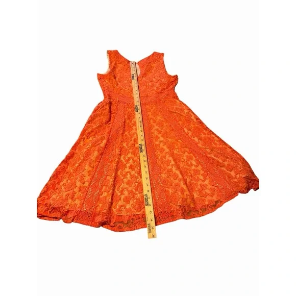 Sundance Catalog Emma Coral Floral Mesh Lace Embroidered Size 4 Wedding Guest - Picture 10 of 10